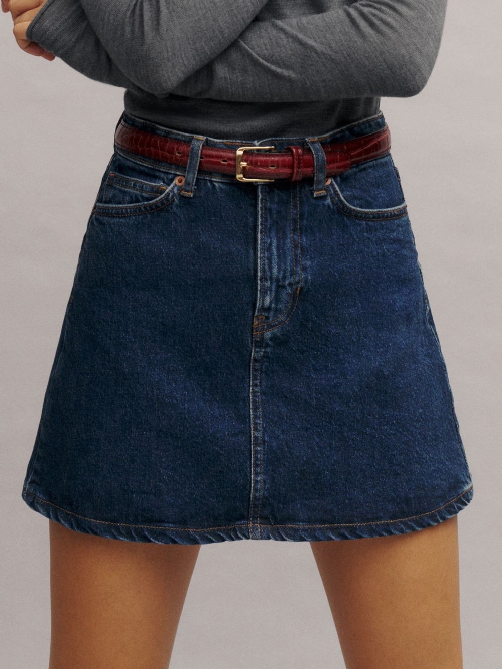 Reformation Lydia High Rise Denim Mini Skirt Size 23
